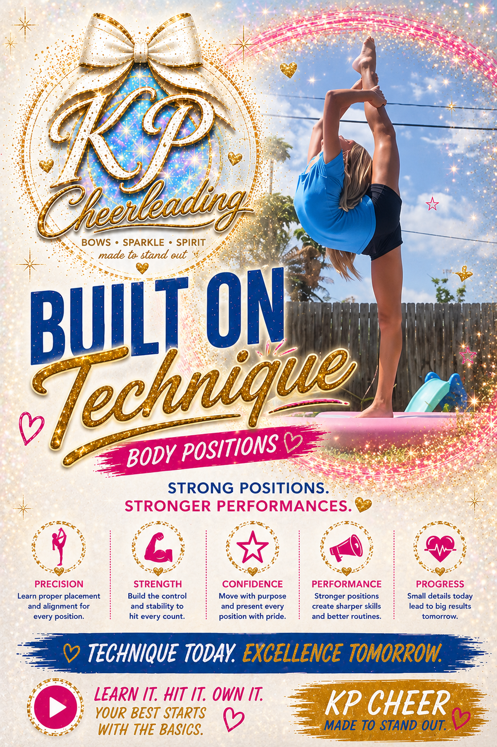 Built on Technique KP Cheer Body Positions